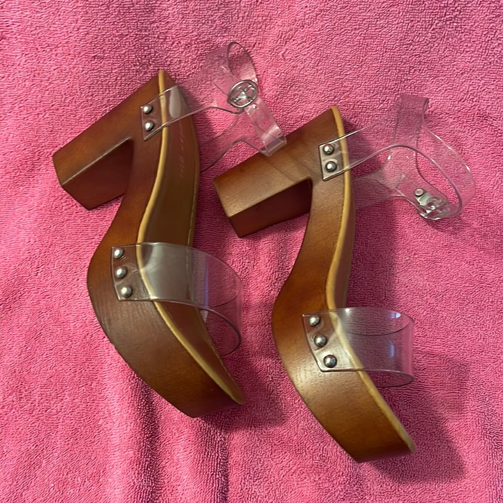 Madden Girl Lifft Heels- Clear